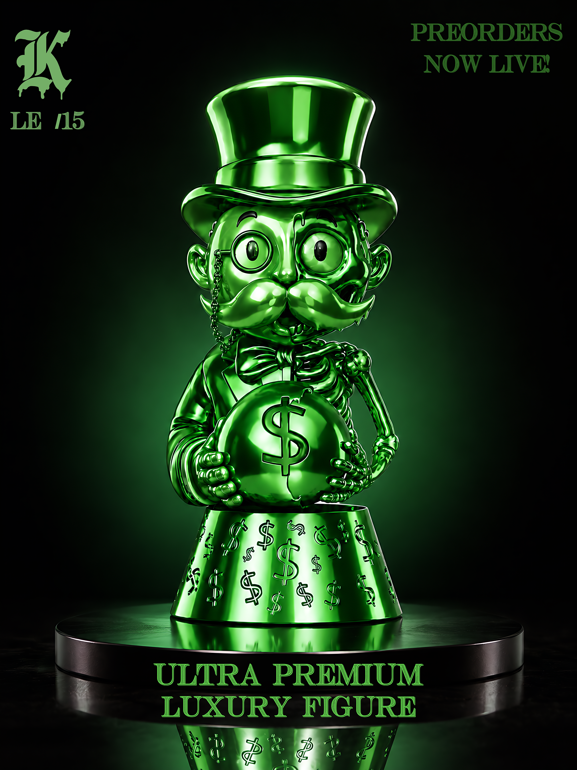 GREEN MONEYBAGS BUST /15